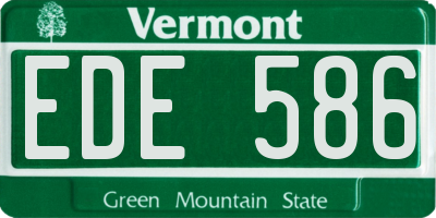 VT license plate EDE586