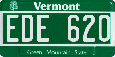 VT license plate EDE620