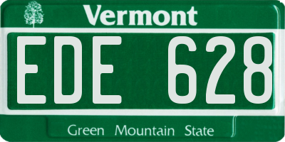 VT license plate EDE628