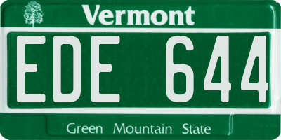 VT license plate EDE644
