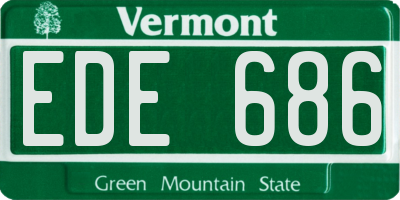 VT license plate EDE686