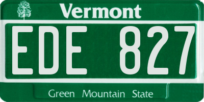 VT license plate EDE827