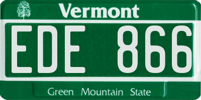 VT license plate EDE866