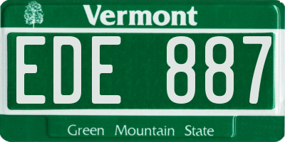 VT license plate EDE887