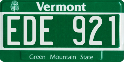 VT license plate EDE921