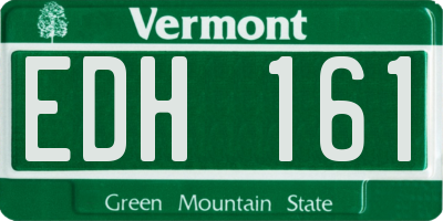 VT license plate EDH161