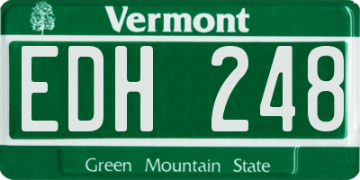 VT license plate EDH248