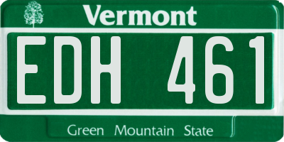 VT license plate EDH461