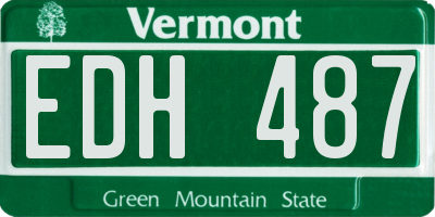 VT license plate EDH487