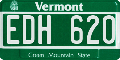 VT license plate EDH620