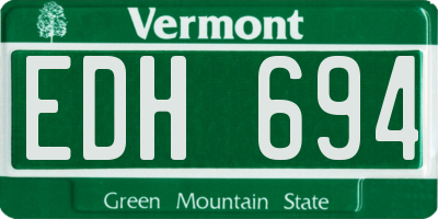 VT license plate EDH694