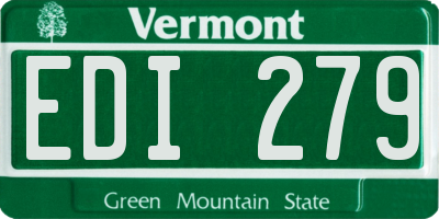 VT license plate EDI279