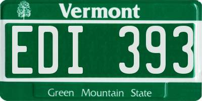 VT license plate EDI393