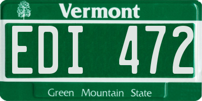 VT license plate EDI472