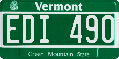 VT license plate EDI490