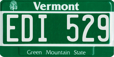 VT license plate EDI529