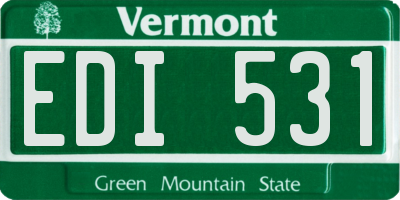 VT license plate EDI531