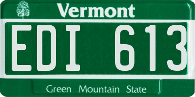 VT license plate EDI613