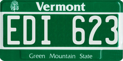 VT license plate EDI623