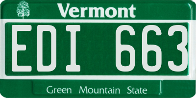 VT license plate EDI663