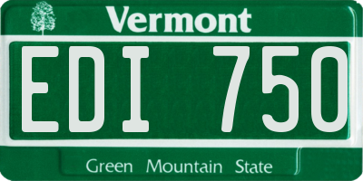 VT license plate EDI750