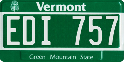 VT license plate EDI757
