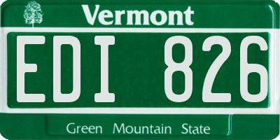 VT license plate EDI826