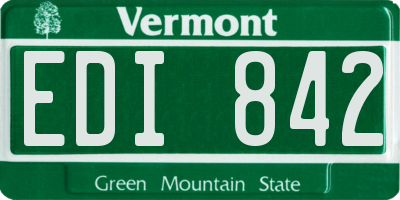 VT license plate EDI842