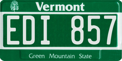 VT license plate EDI857