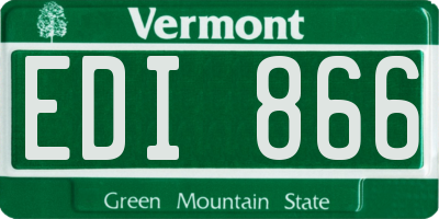 VT license plate EDI866