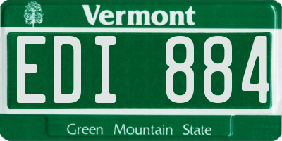 VT license plate EDI884