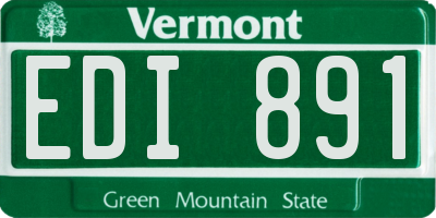VT license plate EDI891
