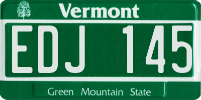 VT license plate EDJ145