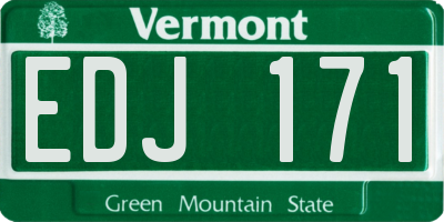 VT license plate EDJ171