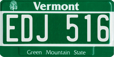 VT license plate EDJ516