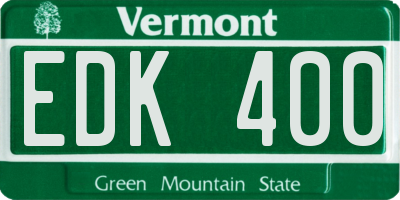 VT license plate EDK400