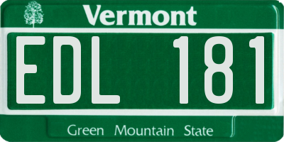 VT license plate EDL181