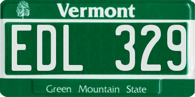 VT license plate EDL329