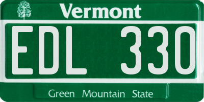 VT license plate EDL330