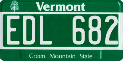 VT license plate EDL682