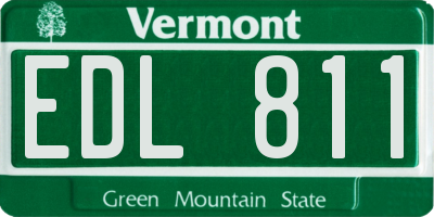 VT license plate EDL811