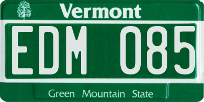 VT license plate EDM085