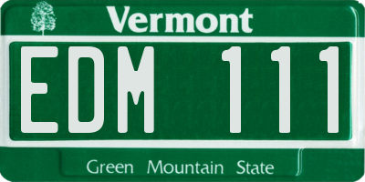 VT license plate EDM111