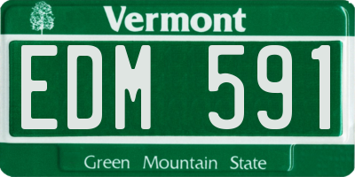 VT license plate EDM591