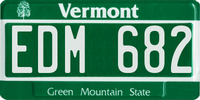 VT license plate EDM682