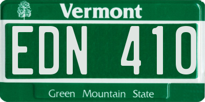 VT license plate EDN410