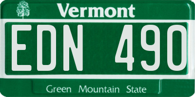 VT license plate EDN490