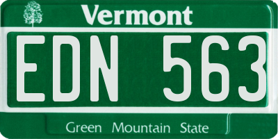 VT license plate EDN563