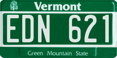 VT license plate EDN621