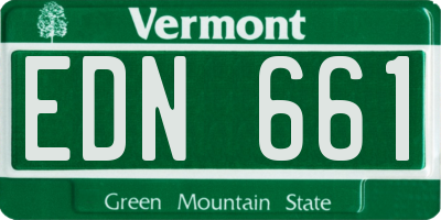 VT license plate EDN661